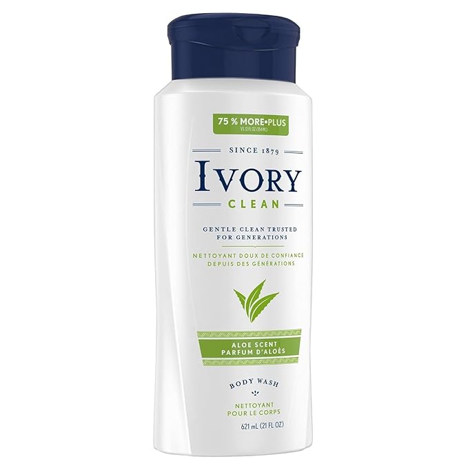 Ivory Scented Body Wash Aloe 21 oz (Pack of 8)