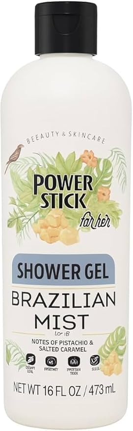 Power Stick Brazilian Mist Shower Gel for Her with Pistachio and Salted Caramel Vegan Paraben-Free 16 Fl Oz park 3
