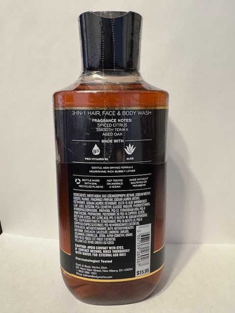 Single Barrel Bourbon 3-in-1 Hair Face and Body Wash