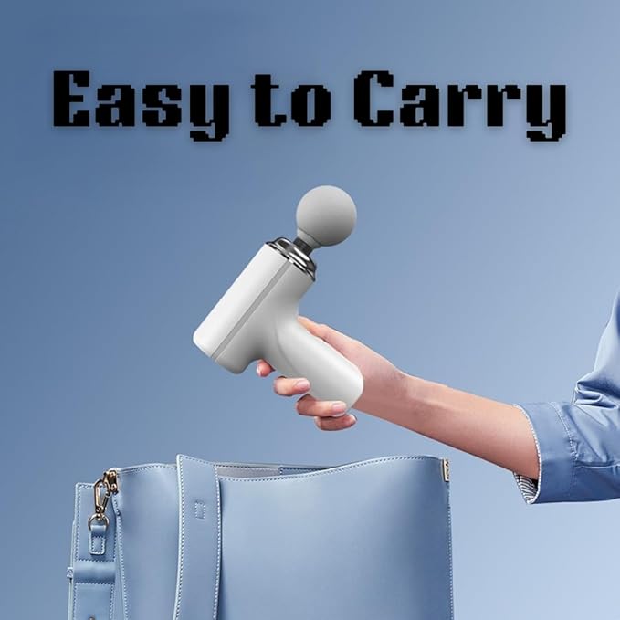 Vortex J1 Mini Massage Gun with USB-C Charging Powerful Deep Tissue Percussion 6-Speed High-Intensity Vibration 4 Heads Portable Muscle Massager for Pain Relief
