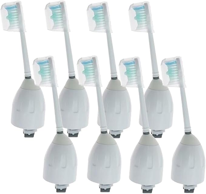 Eight Brush Heads are Compatible with Philips E-Series toothbrushes: Essence Elite Advance HX9500 HX9552 HX5910 HX5300 7900 HX9800 and HX9842