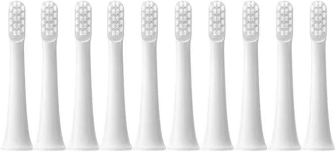 Compatible for XIAOMI MIJIA T100 Replacement Brush Heads Sonic Electric Toothbrush Vacuum Soft Bristle Suitable Nozzles 10Pcs Clean(10pcs White)