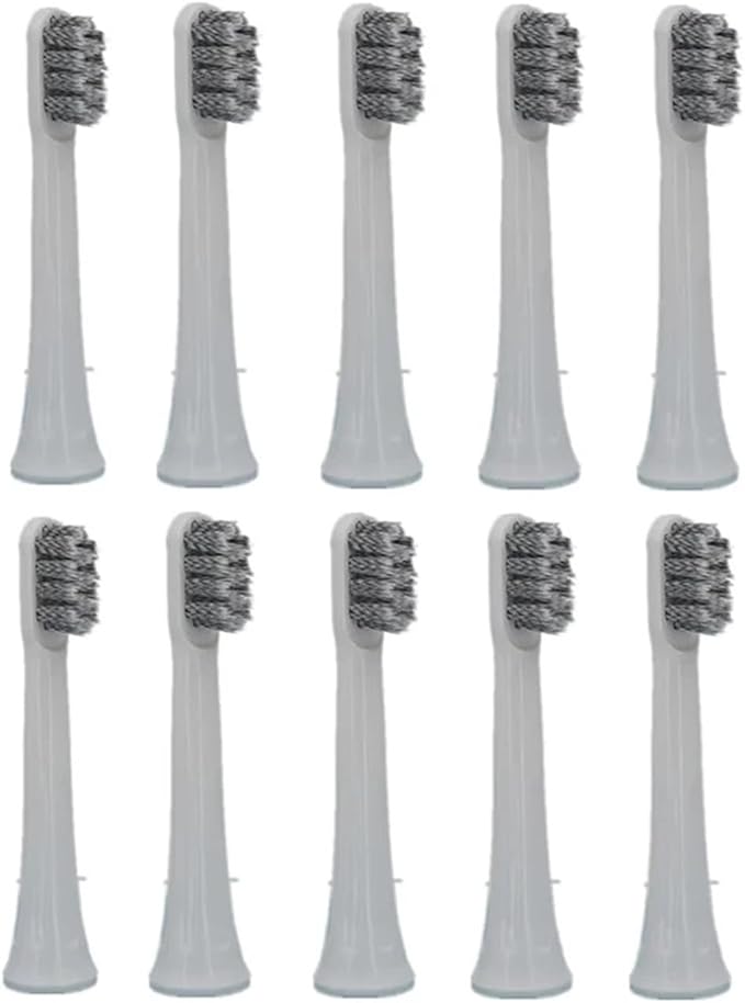 Toothbrush Replacement Heads Compatible for T100 Mi Smart Electric 2 Color(Gray 10pcs)