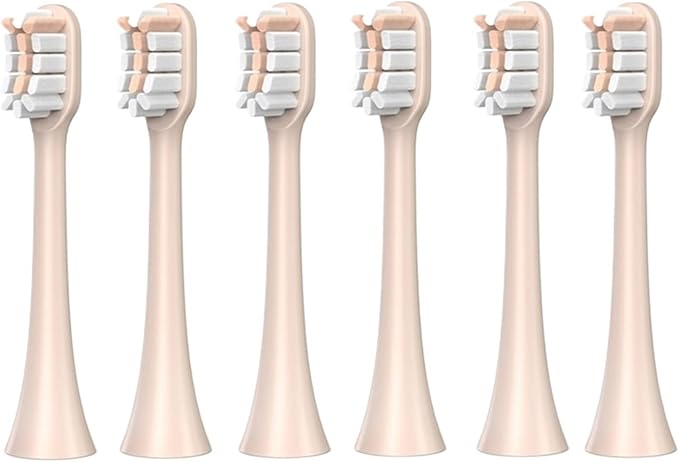 Replacement Toothbrush HeadsCompatibility for SOOCAS X3S/X3U/X5 Sonic Electric Tooth Brush Nozzles with Vacuum Packaging(6-FS)
