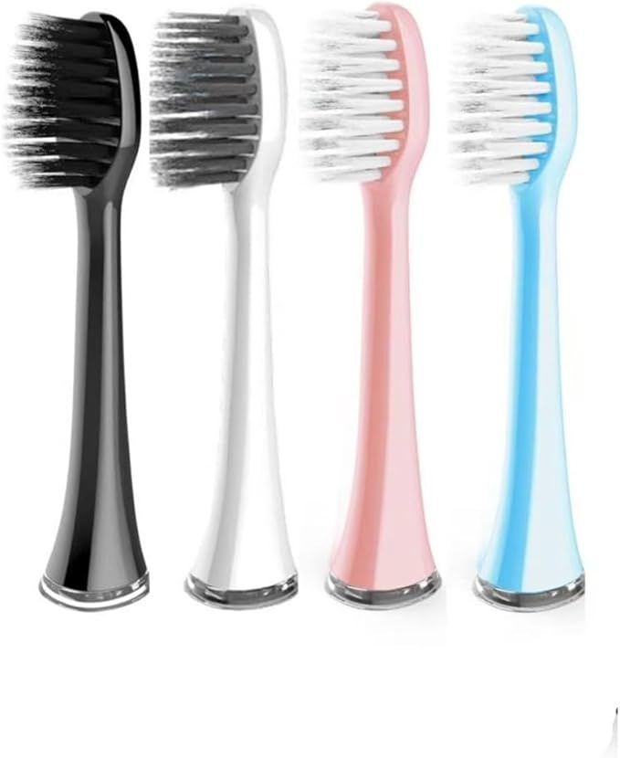 Replacement Toothbrush Heads for Basic Accessories Nozzles Bristles(4pcs White)