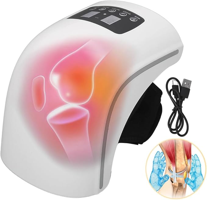 DTOKO Knee Massager -Large Screen Adjustable Temperature Cordless Knee Massagers with Heat and Vibration Portable Wearable Knee Massager Easter Women’s Day Gift for Mon - Gray