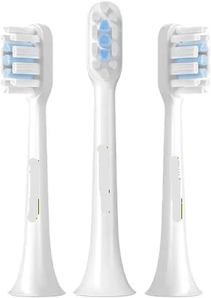 Compatible for 3pcs/6pcs MIJIA T302 Sonic Toothbrush Heads Teethbrush Replacement Oral Hygiene Mi Clean(3pcs White)