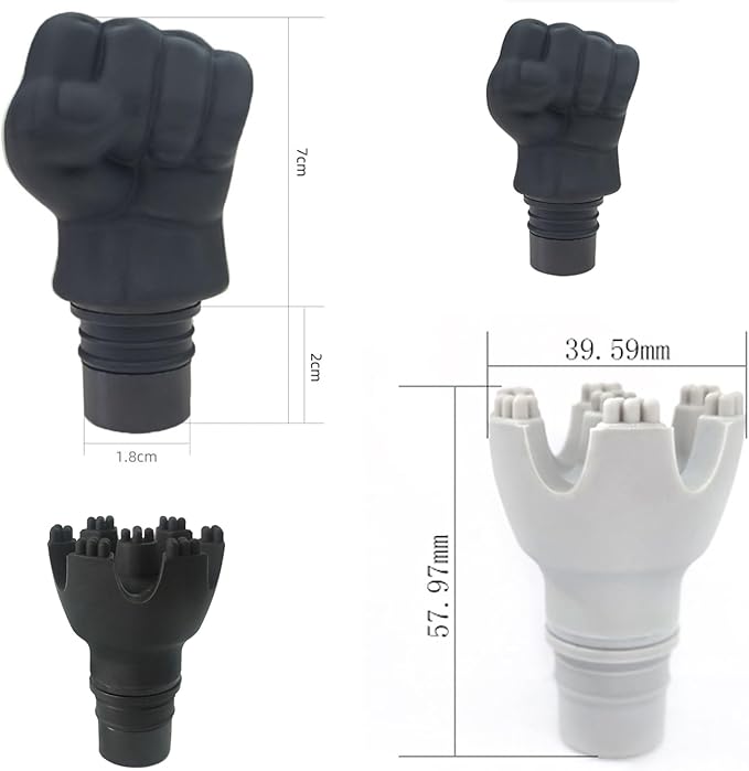 Silicone Massage Gun Attachments Upgraded 6 PCS Massager Heads to Meet Different Needs for Deep Tissue Muscle Massage Gun 3 Size Interface Plug-n-Play Accessories Easy to Use (12MM-13MM Interface)