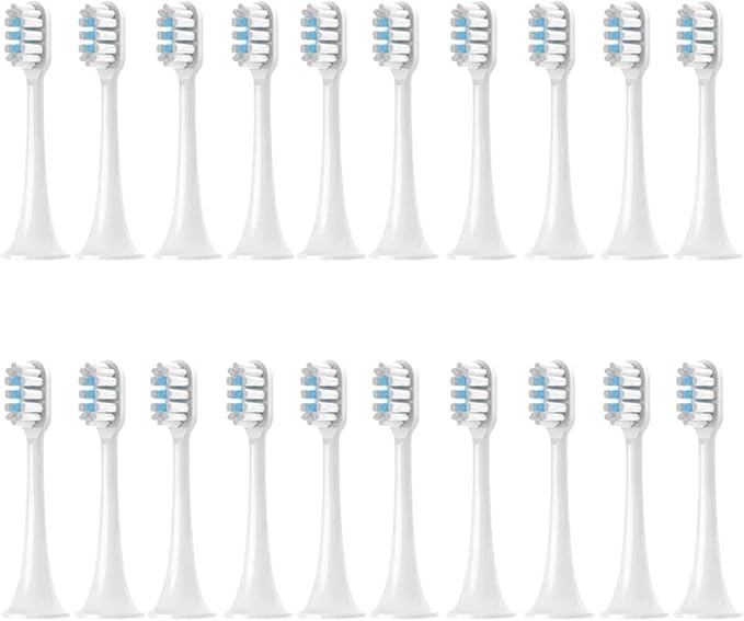 4/8/12/16PCS for T501 Replacement Toothbrush Heads Electric Vacuum Soft Bristle Brush(T501White Blue-20pcs)