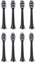 8pcs Replacement Toothbrush Heads Compatible for Revyline RL010 Accessories Nozzles Bristles(8PCS Black)