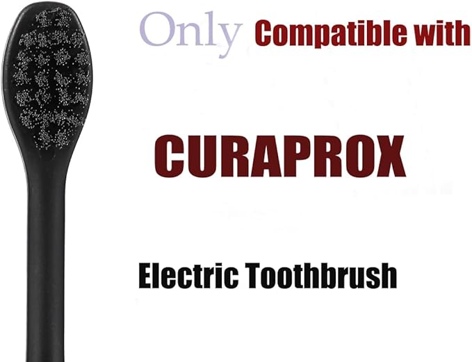 6 Pcs Replacement Toothbrush Heads for Curaprox Hydrosonic Electric Toothbrush Adults Black