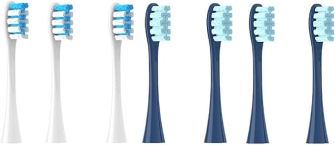 Compatible for Oclean Flow/X/X PRO/ Z1/ F1/ One/Air 2 /SE Brush Heads Soft Sonic Toothbrush Vacuum Bristle 7pcs Replacement(3Blue 4Dark Blue)