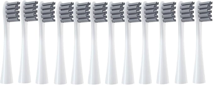 4/12PCSCompatible for Toothbrush Head for X/X Pro/Z1/F1/One/Air 2/SE Electric Sonic(12PCS-Gray)