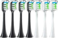 Sonic Electric Toothbrush Heads Compatible for Xiaomi SOOCAS X3 X5 X3U X1 V1 V2 Replacement Nozzles with Anti-dust Cap(3White 4Black)