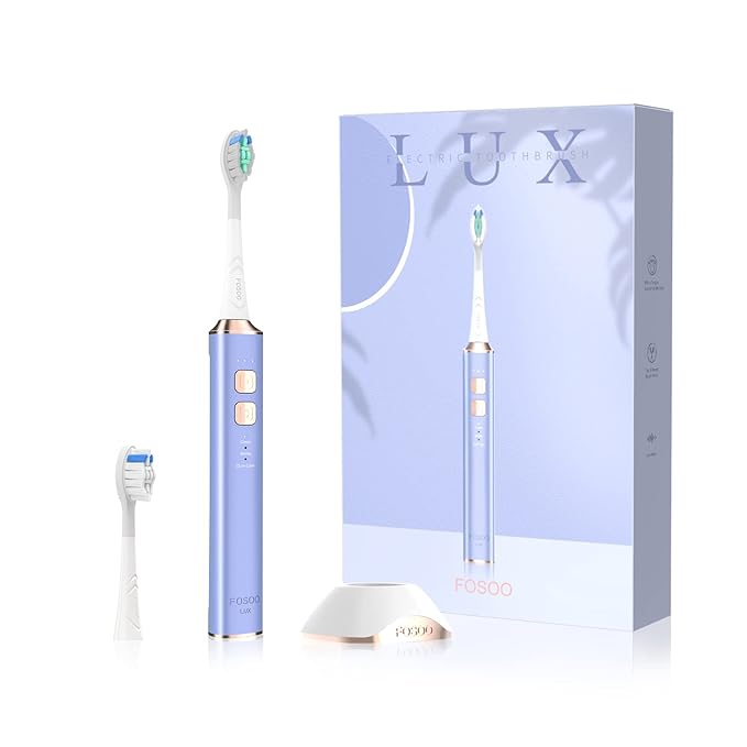 Sonic Electric Toothbrushes for Adults Toothbrushes Electric Rechargeable with 120 Days Battery Life38000vpm3 Modes2 Min Smart TimerMetal Cover w 5 Colors Optional (Purple)