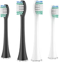 16pcs Replacement Toothbrush Heads Compatible for Black Series/Black Series Pro/Vibe Bristle Nozzle(16PCS White)