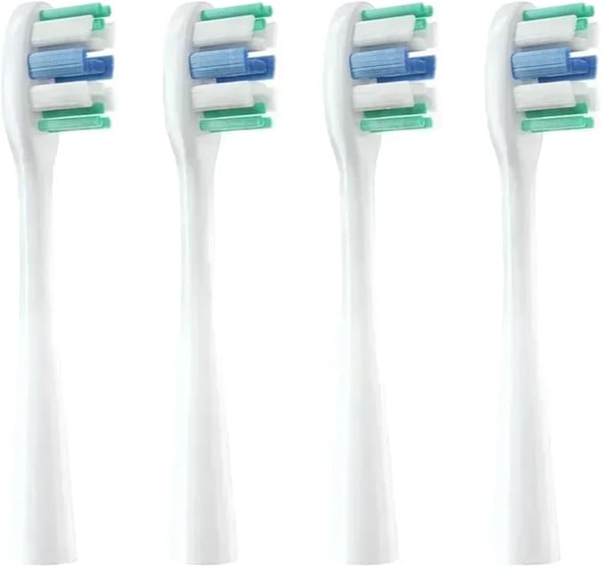 ReplacementCompatible for Usmile Y1/U1/U2 Toothbrush Heads Smart Electric Tooth Clean Brush Nozzles 4/10Pcs/Set(4WhiteBlueF)