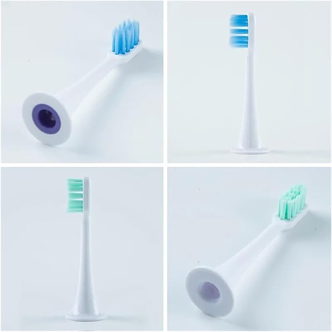 Compatible for Xiaomi Mijia T300/T500/T700 Sonic Electric Toothbrush Heads Replaceable Refill Nozzles 4 Colors with Anti-Dust Caps 4/20Pcs(20Blue)