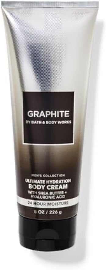 White Barn - Bath &amp Body Works - Men's Collection - 3 Piece Bundle - Spray - Body Cream - Shower Gel and Diamond Soap Soap (Graphite) Beige