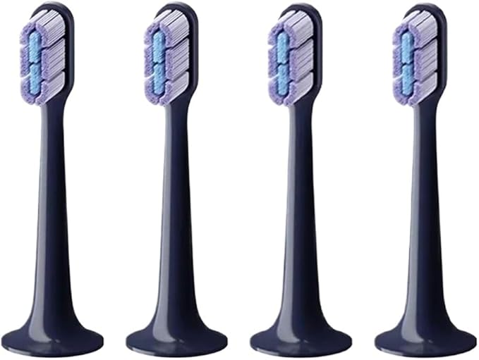 Compatible For Mijia Toothbrush Head T700 Sonic Electric Toothbrush Waterproof Soft Health Replacement Soft Bristles Brush Head(4 pcs)