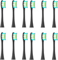 12PCS Replacement Tooth Brush HeadsCompatible for X/X PRO/ Z1/ F1/ One/Air 2 /SE Soft Toothbrush Cleaning(12pcs Black)