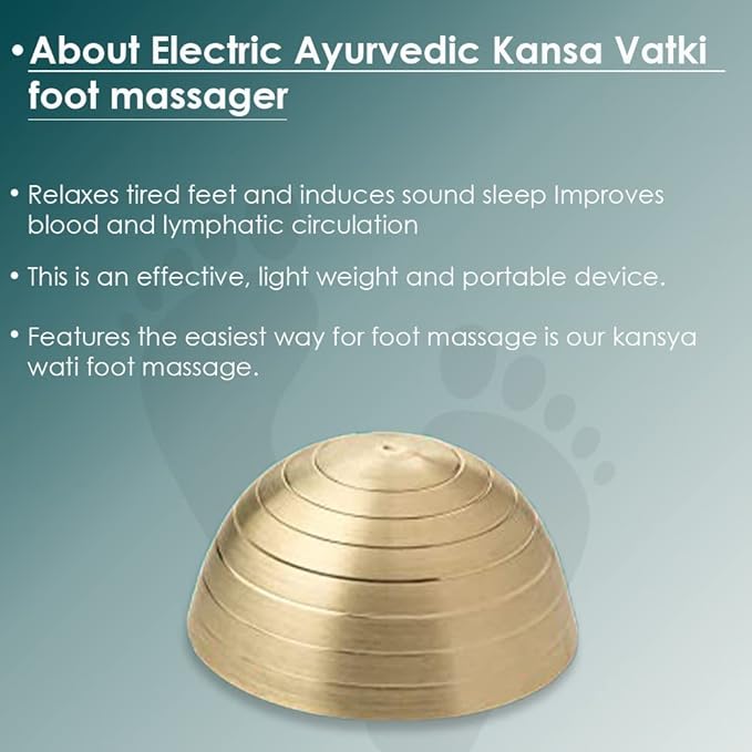 Generic Electric Kansya Wati for Foot Massage/Acupressure Tool Therapy Ayurvedic Kansa wati Foot Massager Green