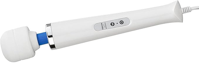 Powerful Wired Vibration Massager for Muscle Aches Back Relief and Full Body Comfort (White)
