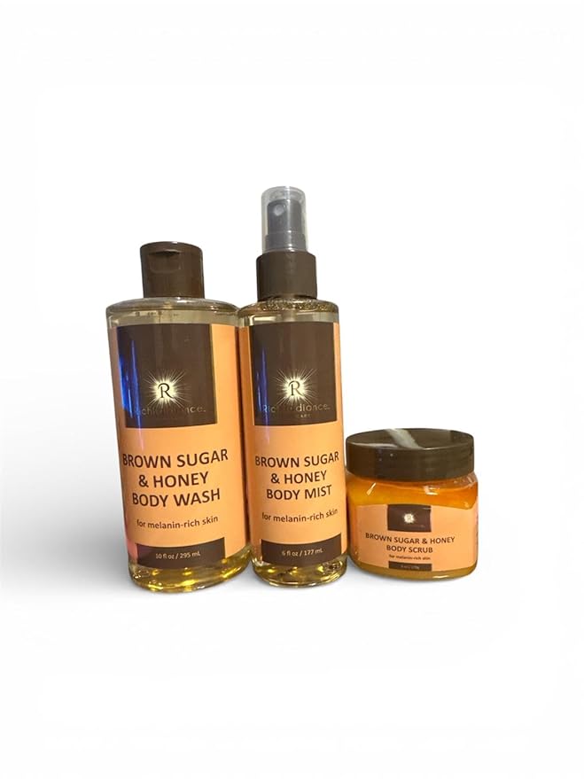 Rich Radiance Brown Sugar And Honey BUNDLE Body Wash - Scrub - Mist (B73