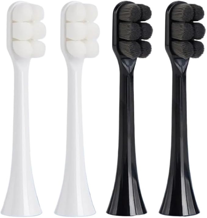Toothbrush Brush Head Soft Bristle for Phil Soni HX3 HX6 HX9 Series HX3210 3211 6150 6500 6510 6530 9342 6730 9312 9372care IPS(FLP-R2-WH2BK2)
