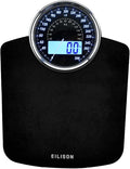 EILISON Highly Advance 2-in-1 Digital &amp Analog Weighing Scale for Body Weight-400lbs 4 High Precison GX Sensor Accurate Thick Tempered Glass Extra Large Display (Black)