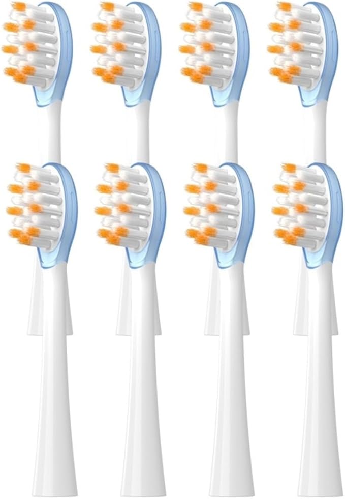 Toothbrushes Head Compatible for Usmile All Series Y1S/Y4/U1/U2/U3/P1/P4 Sonic Electric Toothbrush Soft Dupont Clean Nozzles(8 Soft White)