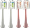 4 Pcs Replacement Toothbrush HeadsCompatibility for Xiaomi X3 Electric Head Seal Package(2pink2white)