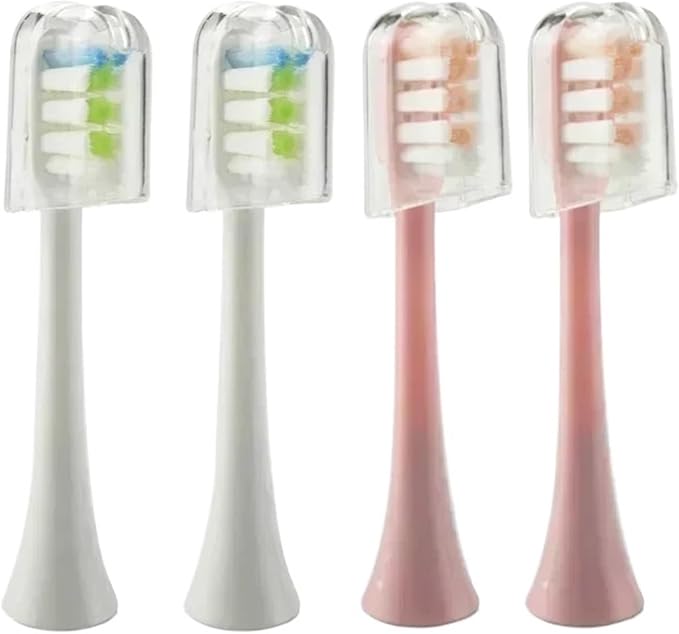 4 Pcs Replacement Toothbrush HeadsCompatibility for Xiaomi X3 Electric Head Seal Package(2pink2white)