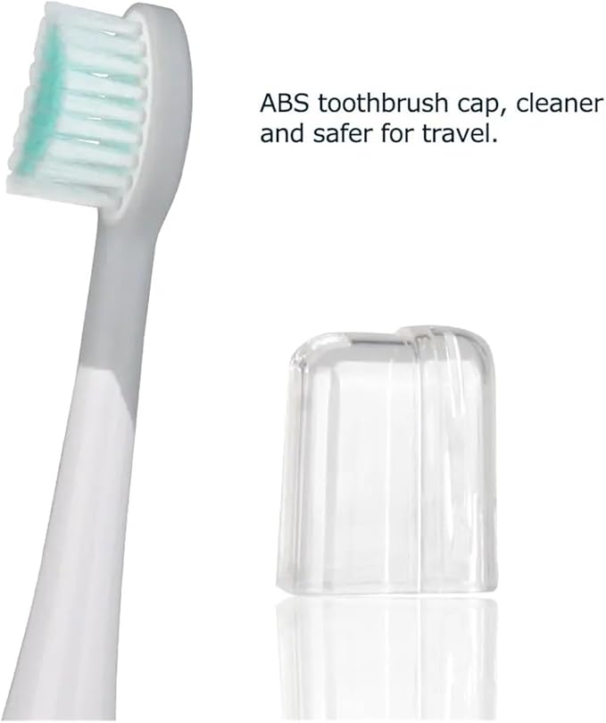 D901/D902 Replacement Toothbrush Heads with CapsCompatible for D01/D02 Electric(White)