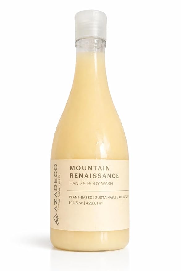 Mountain Renaissance Castile Soap &amp Body Wash | Plant Based Botanical Organic | Shea Butter Vitamin E and Apple Extract | Moisturize Dry and Sensitive Skin | Made in The USA - 14.5 oz