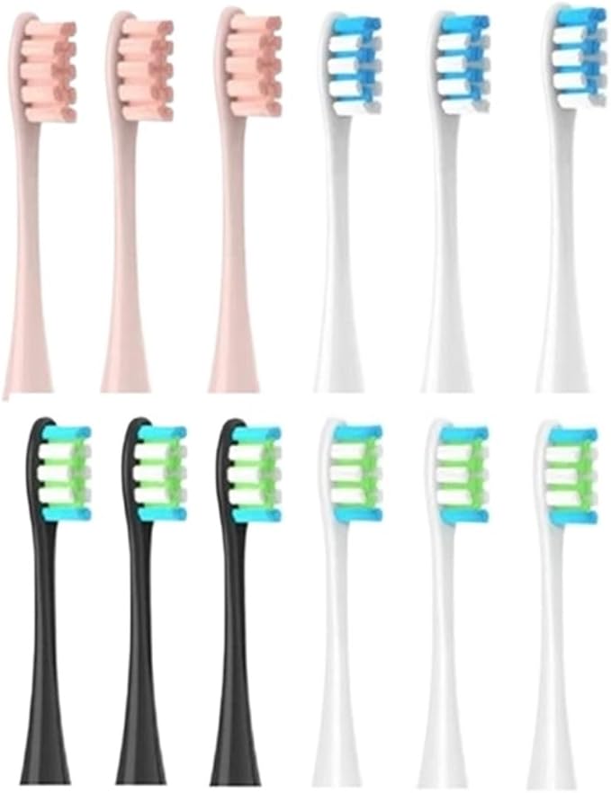 12PCS Compatible for Oclean One/Air 2 /SE Sonic Cleaning Electric Toothbrush for Adults Replacement Hot Heads(Style E)
