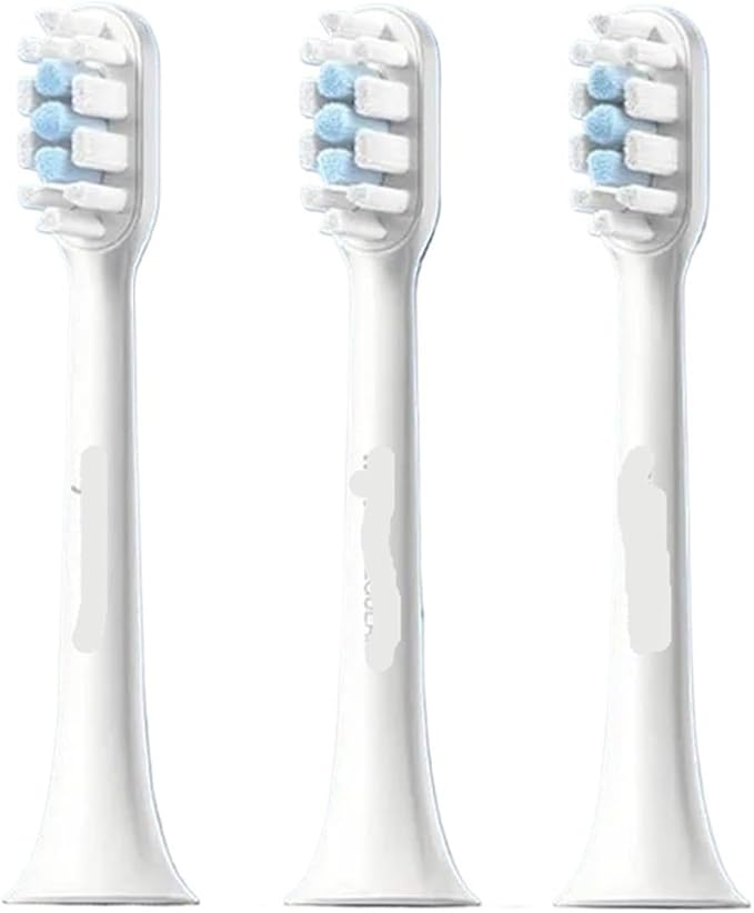 Compatible for Mijia Electric Toothbrush Head T100 T200 T300 T301 T302 T700 Replacement Heads Soft Bristle Brush(3pcs Blue T301 T302)