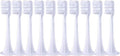 Replacement Brush Heads Compatible with Mijia T300/T500 Replacement Electric Toothbrush Heads Nozzles Clean Protect Soft Bristle(10pcs White)