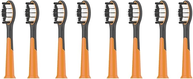 Compatible for Brush Heads S9 Sonic Electric Toothbrush Accessories Replacement(8 Black Brush Head)
