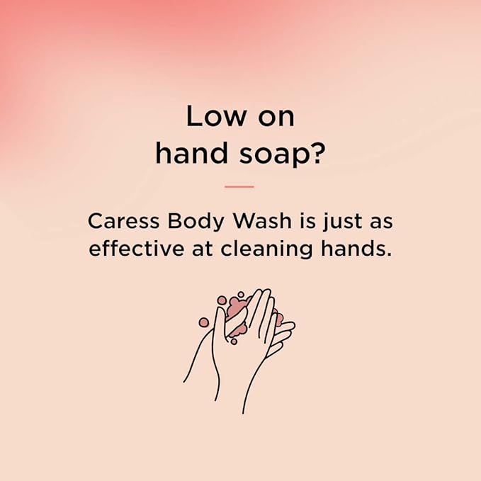 Caress Hydrating Body Wash with Pump Shower Gel For Soft Silky Skin Daily Moisture Body Wash With Silk Extract &amp Floral Oil Essence 25.4 Fl Oz (Pack of 4)