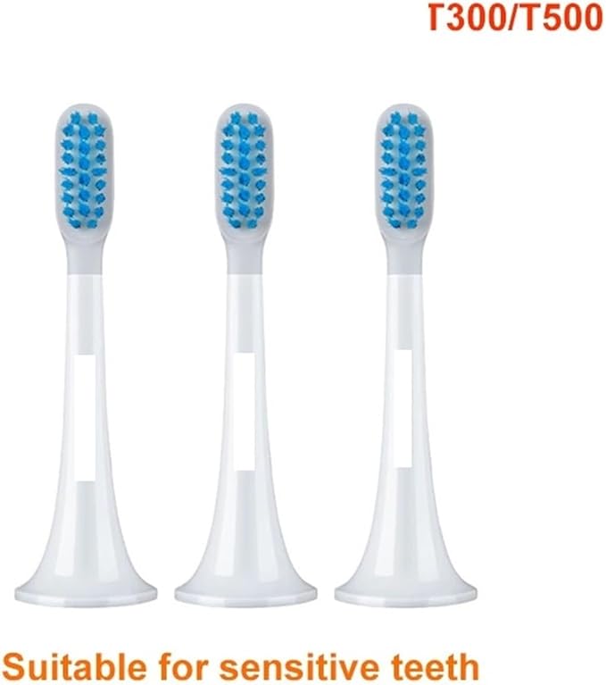 3pcs/6pcsCompatible for T300 T500 Sonic Toothbrush Heads Teethbrush Replacement Oral Hygiene(3pcs Sensitive Type)