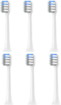 3-30Pcs Replacement Toothbrush HeadsCompatible for Xiaomi T200 Sonic Electric Vacuum Soft Bristle Heads(White gray-6pcs)