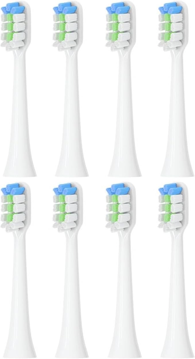 Compatible SNP1 Electric Toothbrush Replacement Brush Head SN-P1 Bright White(Silver)