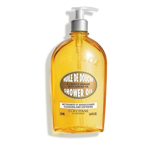 L'OCCITANE Cleansing &amp Softening Almond Shower Oil Body Wash &amp Shaving Base Purifies &amp Smooths Without Drying Skin Milky Lather Nourishing Skincare