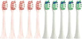 10PCS Replacement Brush HeadsCompatible for Philips HX6930 HX6064 Sonic Electric Toothbrush Vacuum(5White5Pink)