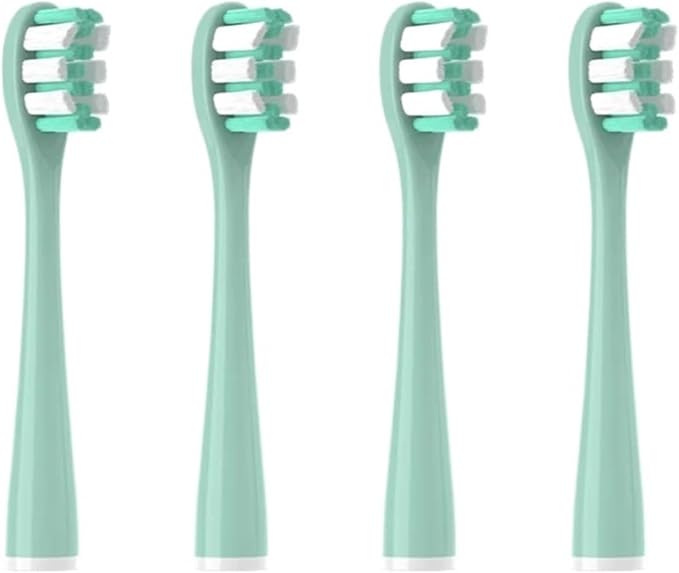 6CS Toothbrushes Head for Y1S/Y4/U1/U2/U3/P1/P4 Soft Sonic Electric Toothbrush Clean Nozzles(4CircylarGreen)