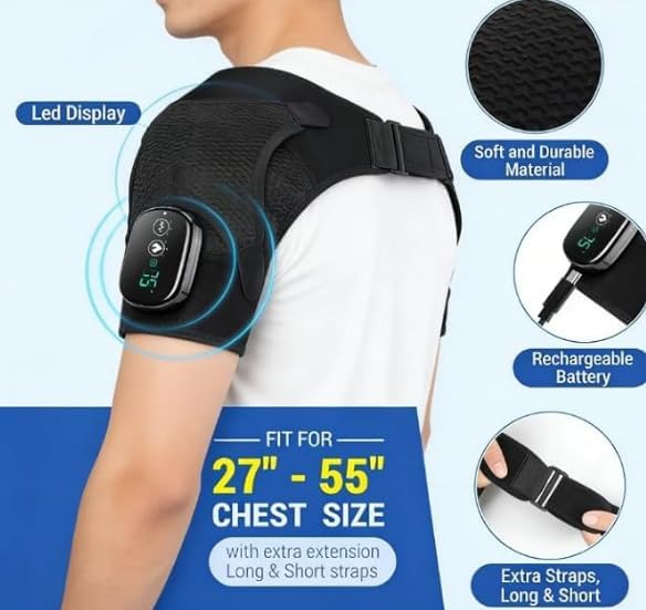 Triple Method Shoulder Massager with Heat Shoulder Massager for Pain Relief Deep Tissue Shoulder Pain Relief Shoulder Brace