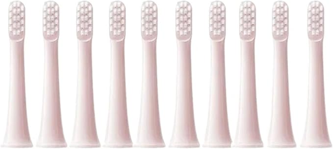 Compatible for MIJIA T100 Replacement Brush Heads Sonic Electric Toothbrush Vacuum Soft Bristle Suitable Nozzles 10Pcs Clean(10Pcs Pink)