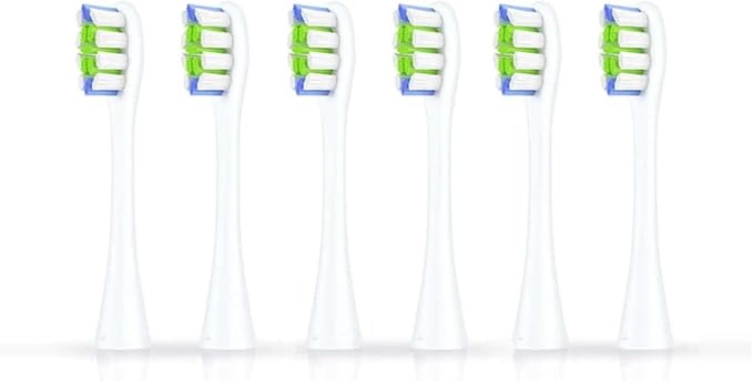 Compatible for 6 Pcs Replacement Brush Heads for Flow/X PRO Elite/X /F1/Z1/One/ Air2 Sonic Electric Toothbrush Nozzles(6 pcs White)