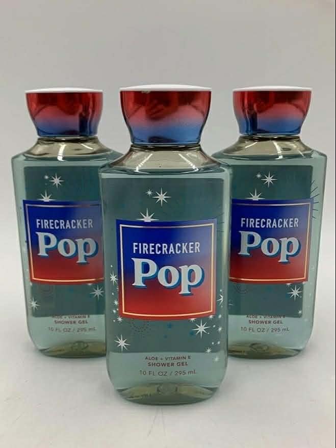 3 Firecracker Pop Shower Gel bath body wash Shea &amp Vit E 10 Oz